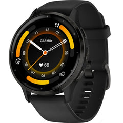 Garmin Venu 3 GPS Smartwatch Slate Stainless Steel Bezel With Black Case and Silicone Band 45mm 010-02784-01