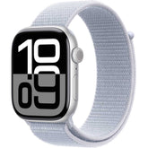 Apple Watch Series 10 GPS + Cellular 46mm – Silver Aluminum Case & Blue Cloud Sport Loop UAE