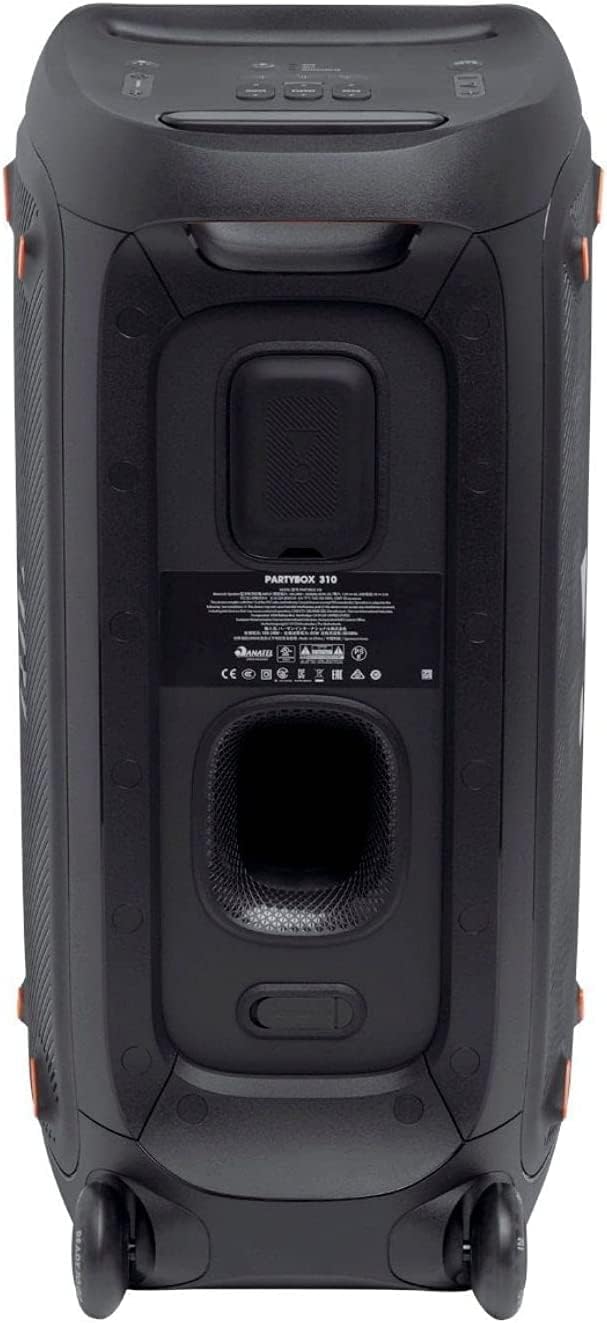 JBL Partybox 310 Portable Bluetooth Party Speaker with 240W Monstrous JBL Pro Sound | Telescopic Handle & Wheels with Guitar & Mic Support