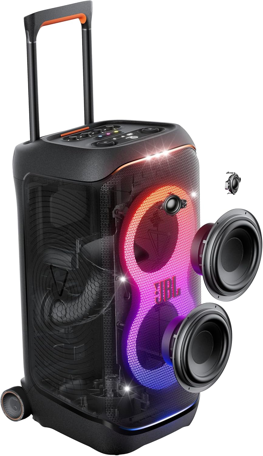 JBL Partybox Stage 320 Portable Party Speaker With Wheels Black