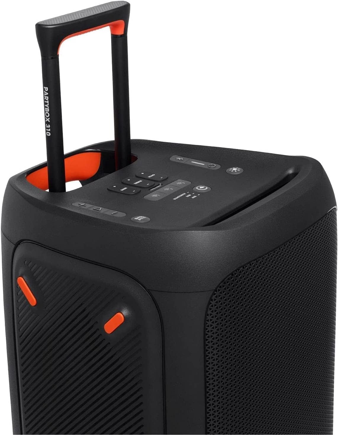 JBL Partybox 310 Portable Bluetooth Party Speaker with 240W Monstrous JBL Pro Sound | Telescopic Handle & Wheels with Guitar & Mic Support