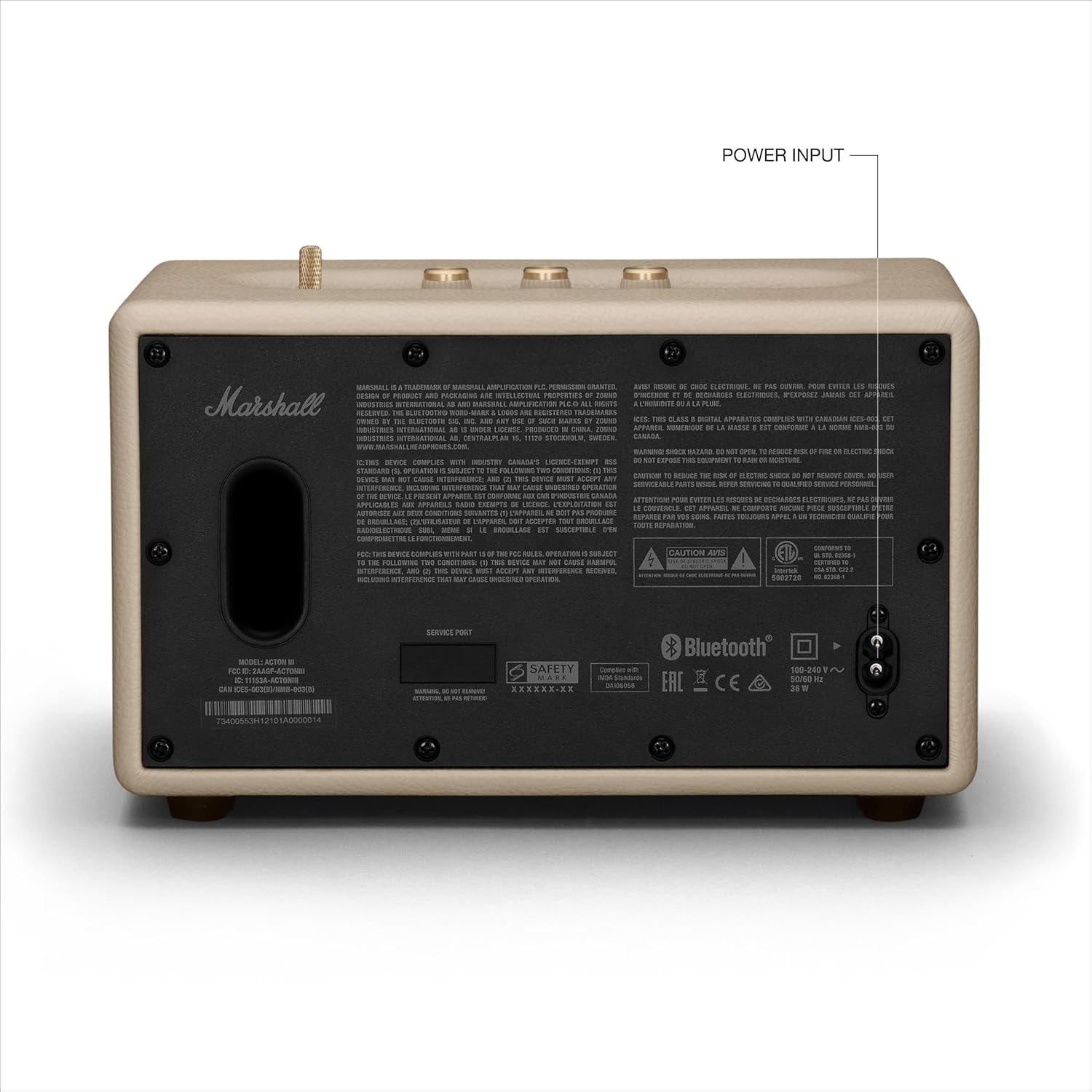 Marshall Acton III Bluetooth Speaker - Cream
