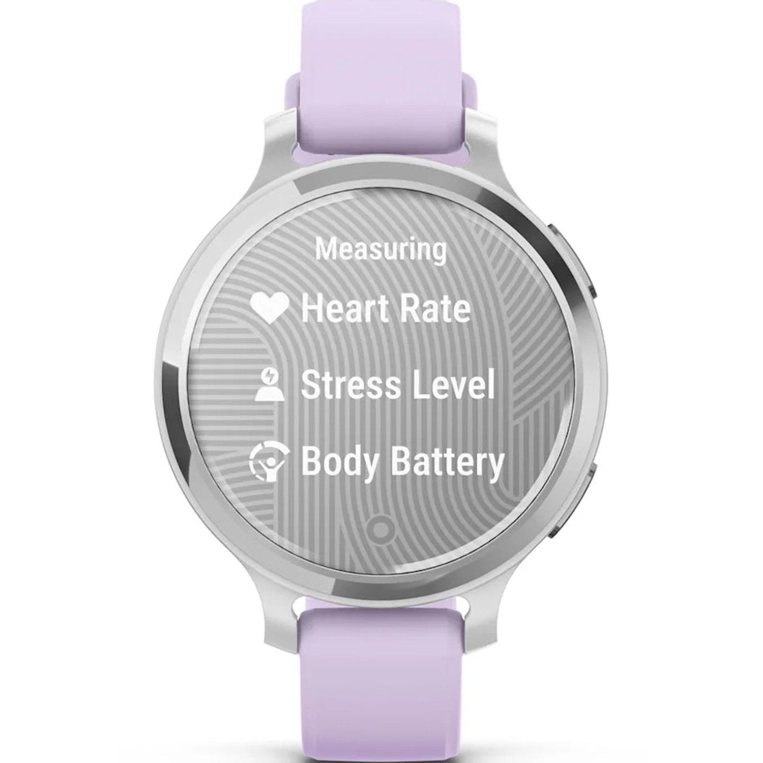 Garmin 010-02891-01 Lily 2 Active Smartwatch Silver With Purple Jasmine Silicone Band
