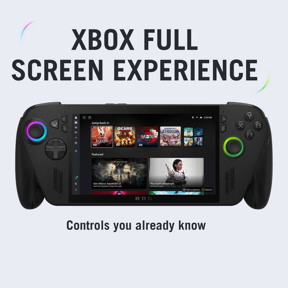 Asus ROG Ally X Gaming Handheld (Black) – AMD Ryzen AI Z2 Extreme, 24GB RAM, 1TB SSD, 7" FHD 120Hz – Windows 11 (RC73XA-NH011W)