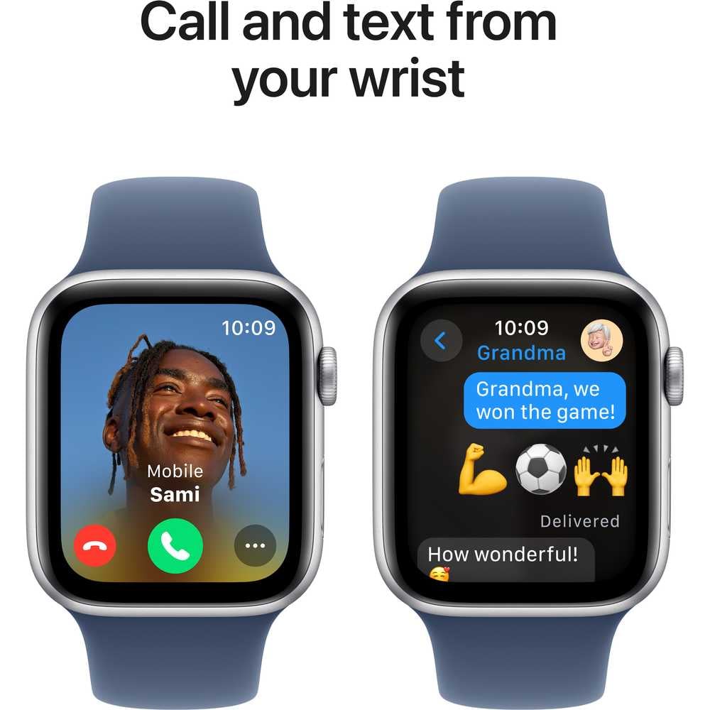 Apple Watch SE (2024) GPS 40mm – Silver Aluminum Case & Denim Sport Band UAE