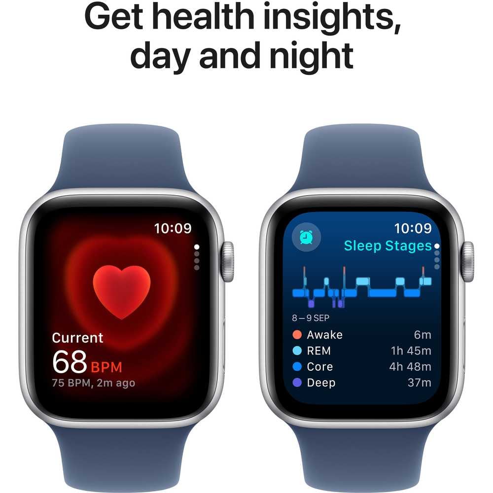 Apple Watch SE (2024) GPS 40mm – Silver Aluminum Case & Denim Sport Band UAE