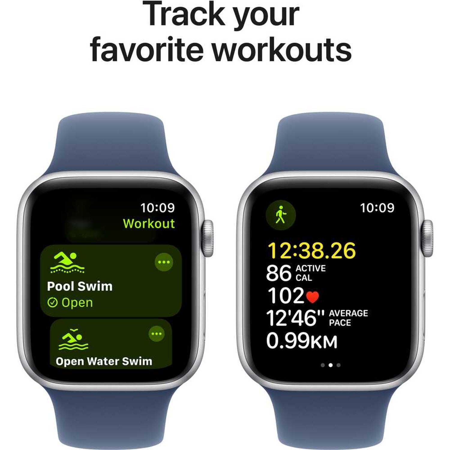 Apple Watch SE (2024) GPS 40mm – Silver Aluminum Case & Denim Sport Band UAE