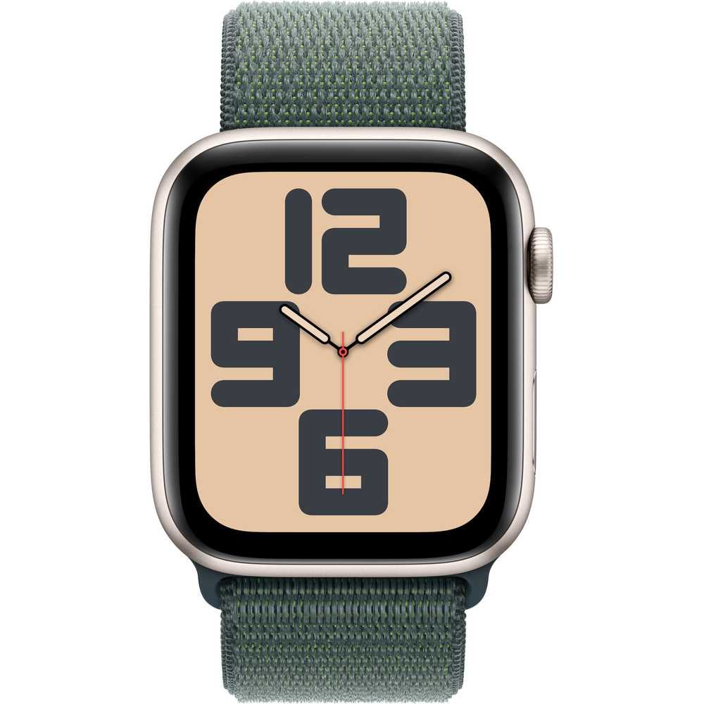 Apple Watch SE (2024) GPS 40mm – Starlight Aluminum Case & Lake Green Sport Loop UAE