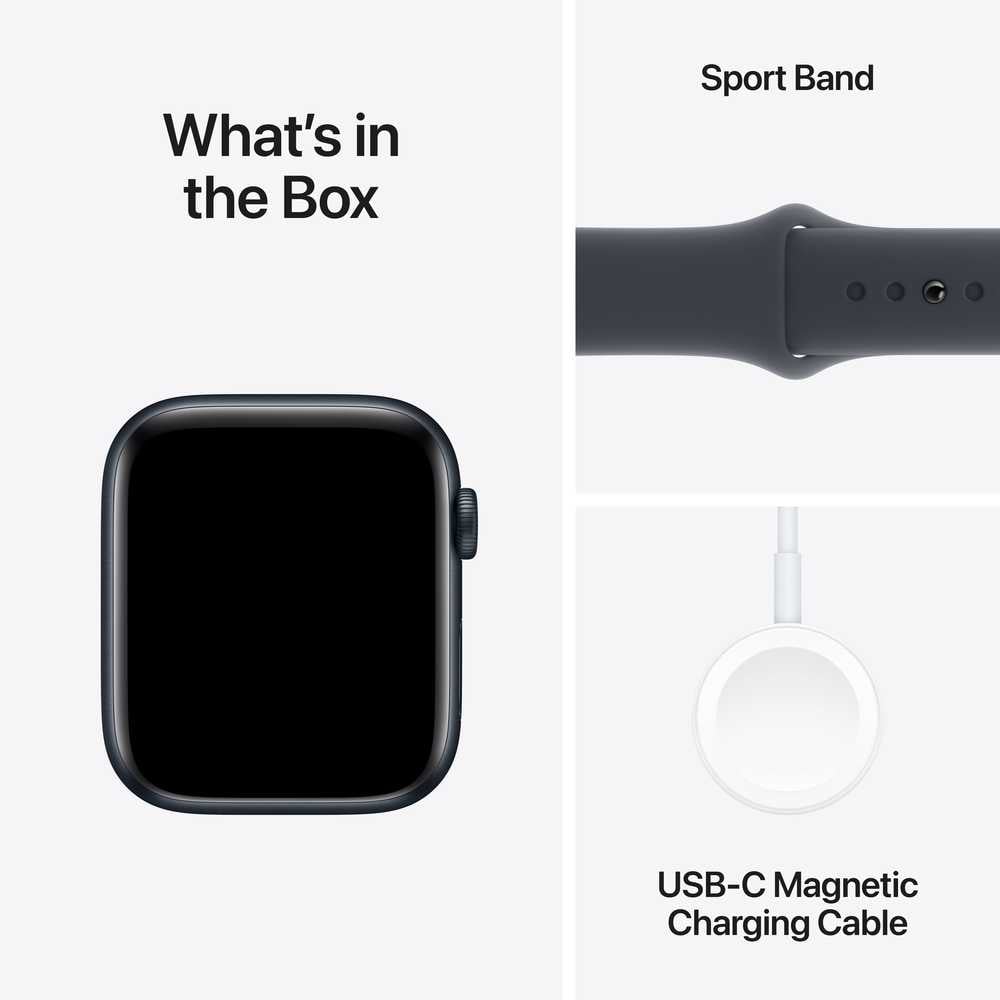 Apple Watch SE (2024) GPS 44mm – Midnight Aluminum Case & Sport Band UAE