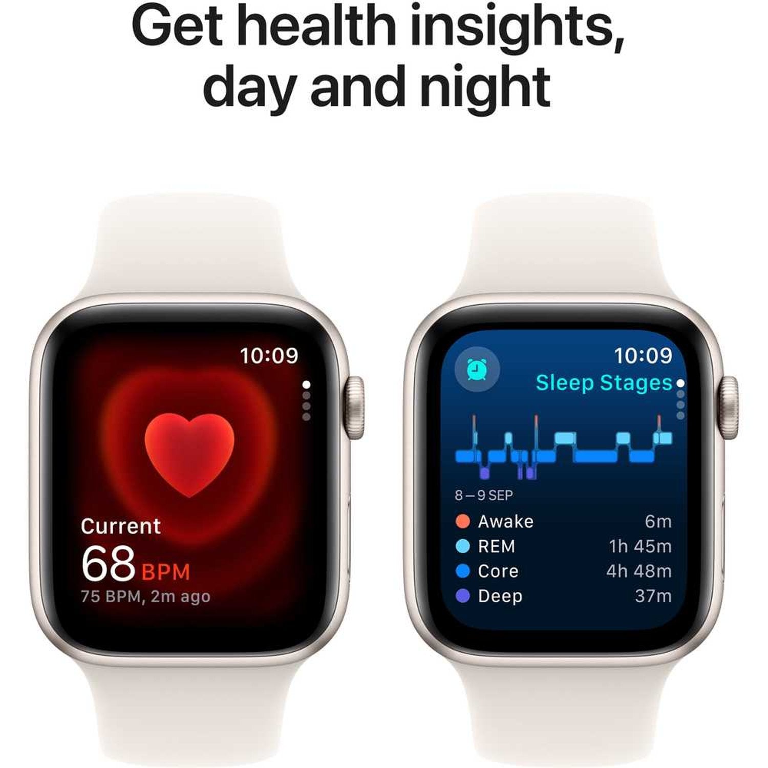 Apple Watch SE (2024) GPS 44mm – Starlight Aluminum Case & Sport Band UAE