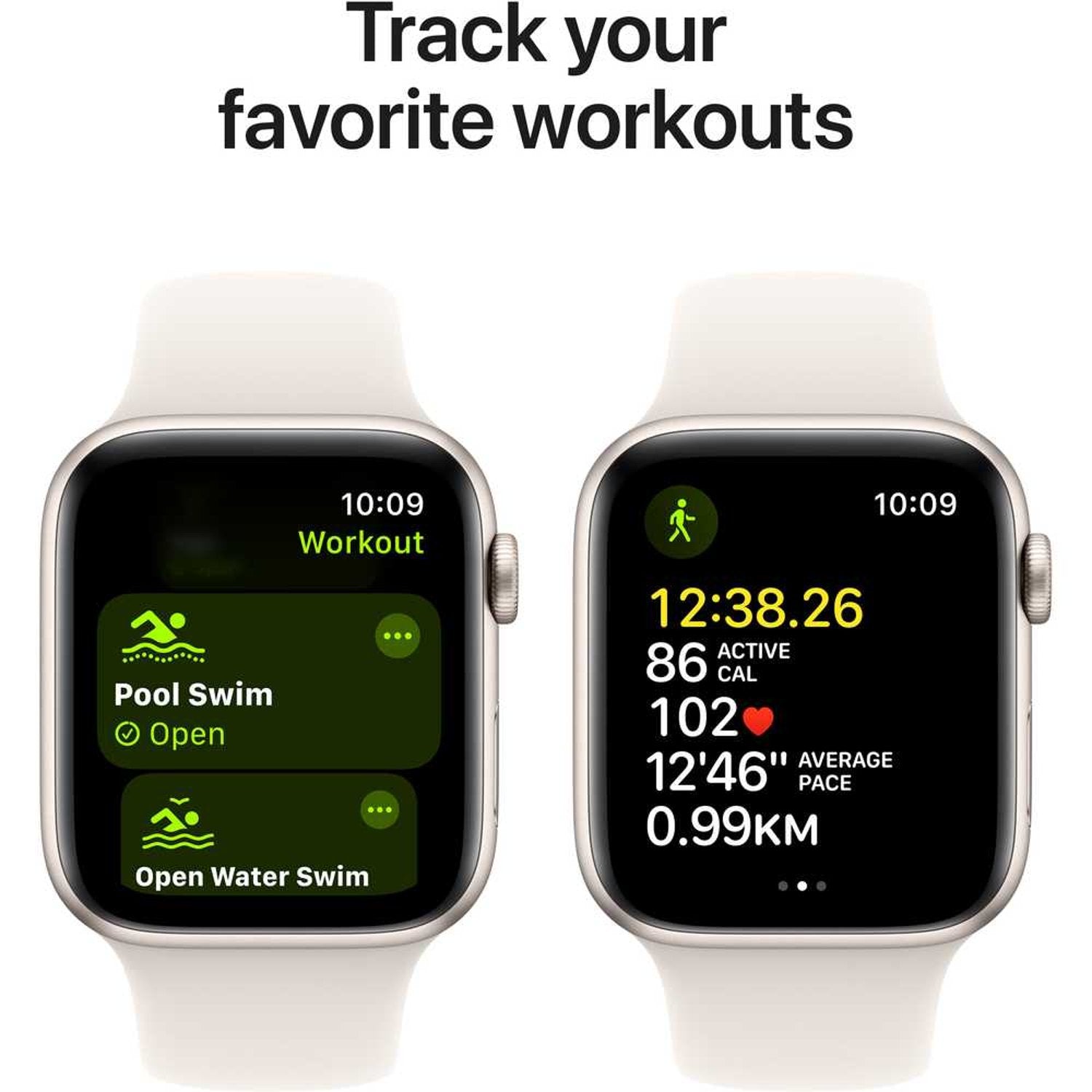 Apple Watch SE (2024) GPS 44mm – Starlight Aluminum Case & Sport Band UAE