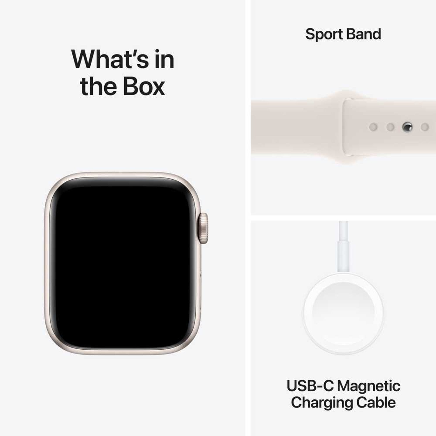 Apple Watch SE (2024) GPS 44mm – Starlight Aluminum Case & Sport Band UAE