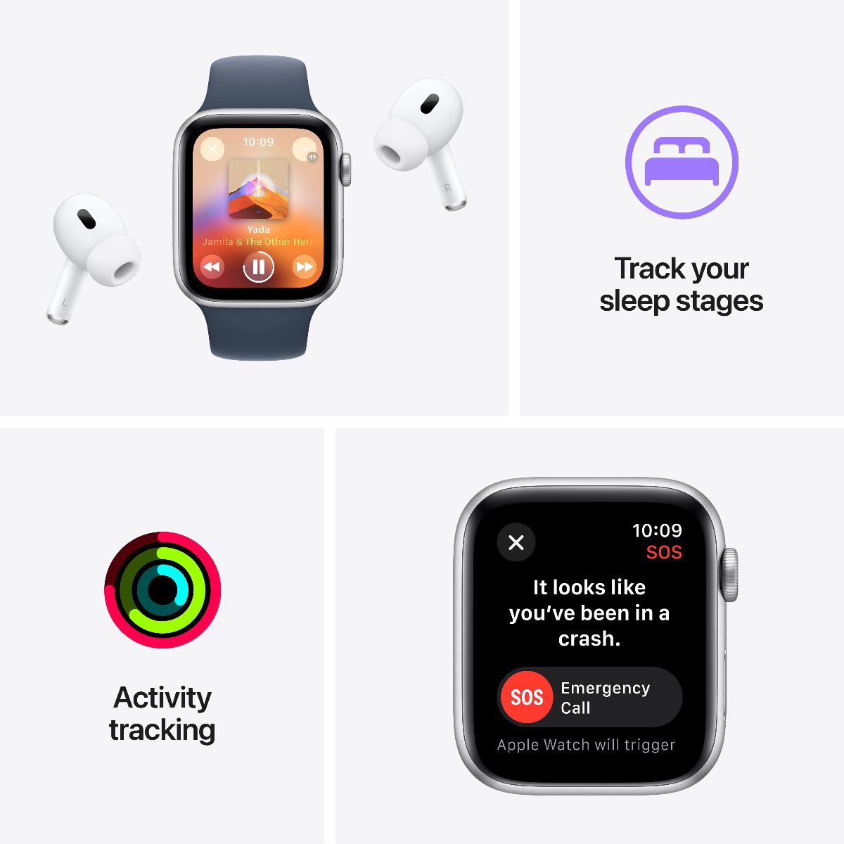 Apple Watch SE GPS 40mm Starlight Aluminum Case with Starlight Sport Band - M/L