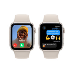 Apple Watch SE GPS 40mm Starlight Aluminum Case with Starlight Sport Band - M/L