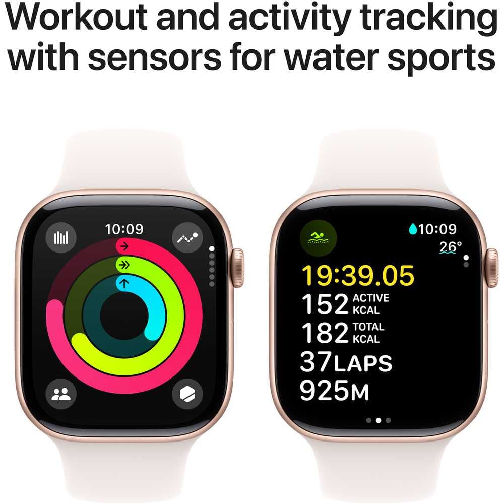 Apple Watch Series 10 GPS 46mm – Rose Gold Aluminum Case & Light Blush Sport Band UAE