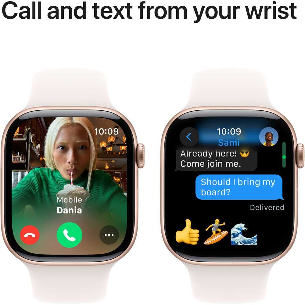 Apple Watch Series 10 GPS 46mm – Rose Gold Aluminum Case & Light Blush Sport Band UAE