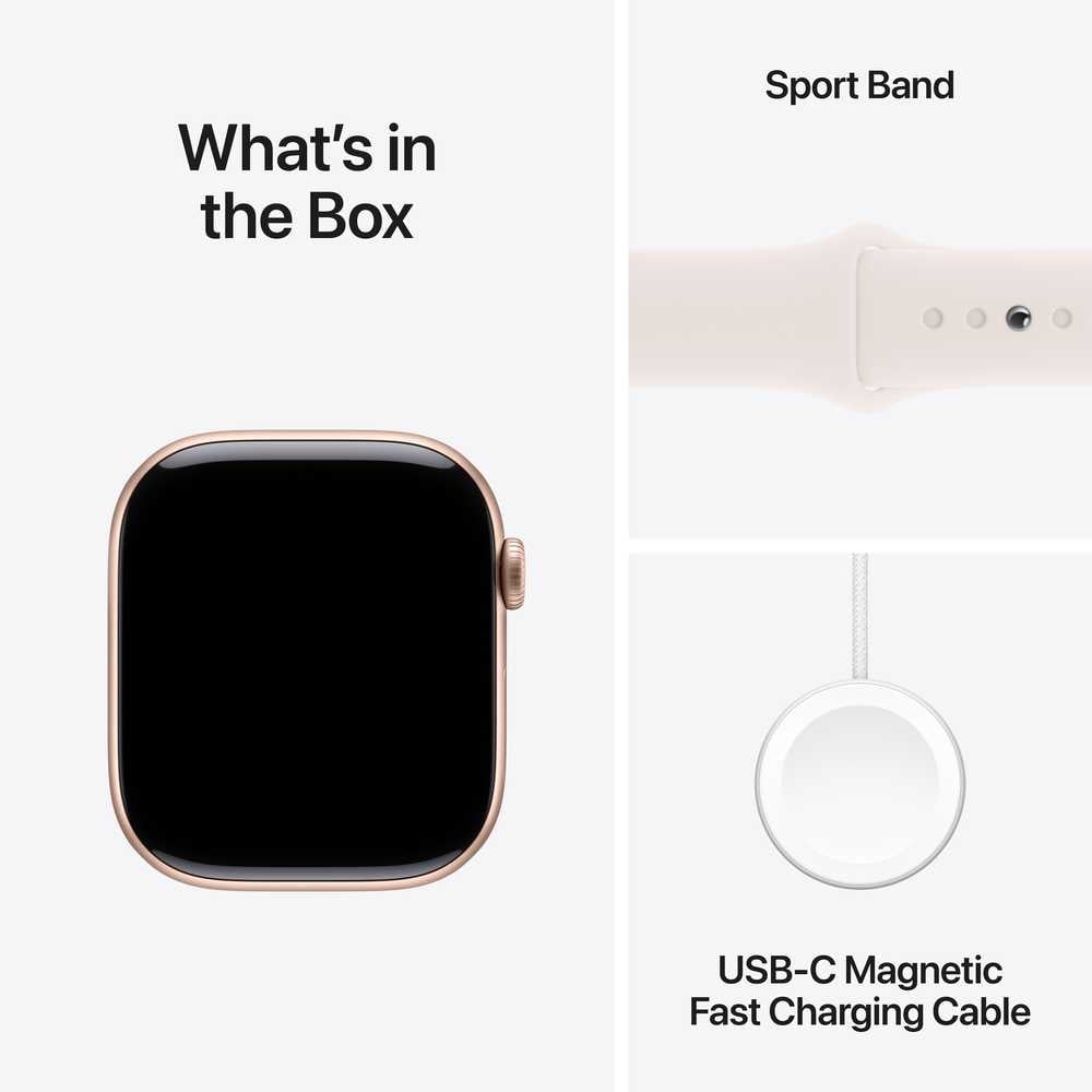 Apple Watch Series 10 GPS 46mm – Rose Gold Aluminum Case & Light Blush Sport Band UAE