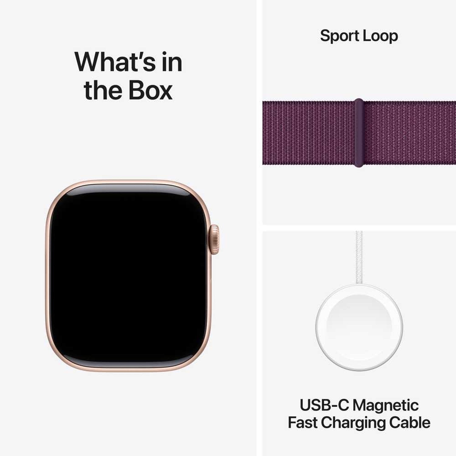 Apple Watch Series 10 GPS + Cellular 42mm – Rose Gold Aluminum Case & Plum Sport Loop UAE
