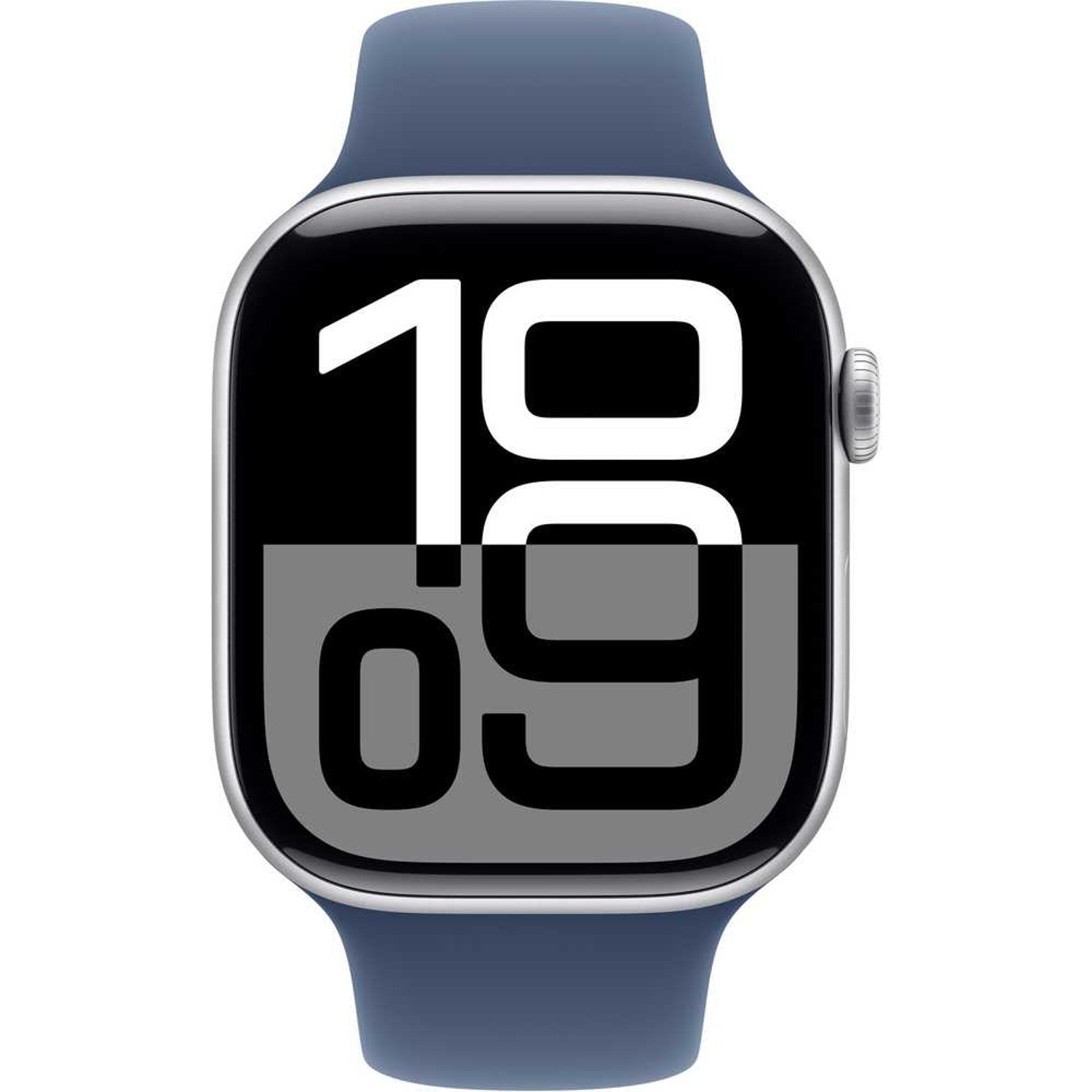 Apple Watch Series 10 GPS 46mm – Silver Aluminum Case & Denim Sport Band S/M UAE