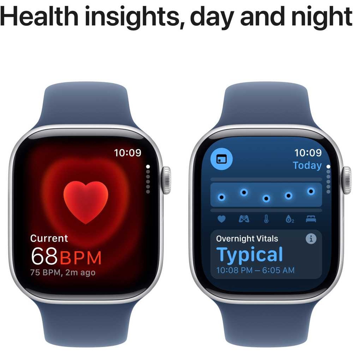 Apple Watch Series 10 GPS 46mm – Silver Aluminum Case & Denim Sport Band S/M UAE