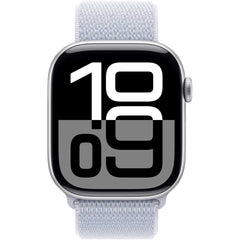 Apple Watch Series 10 GPS + Cellular 46mm – Silver Aluminum Case & Blue Cloud Sport Loop UAE