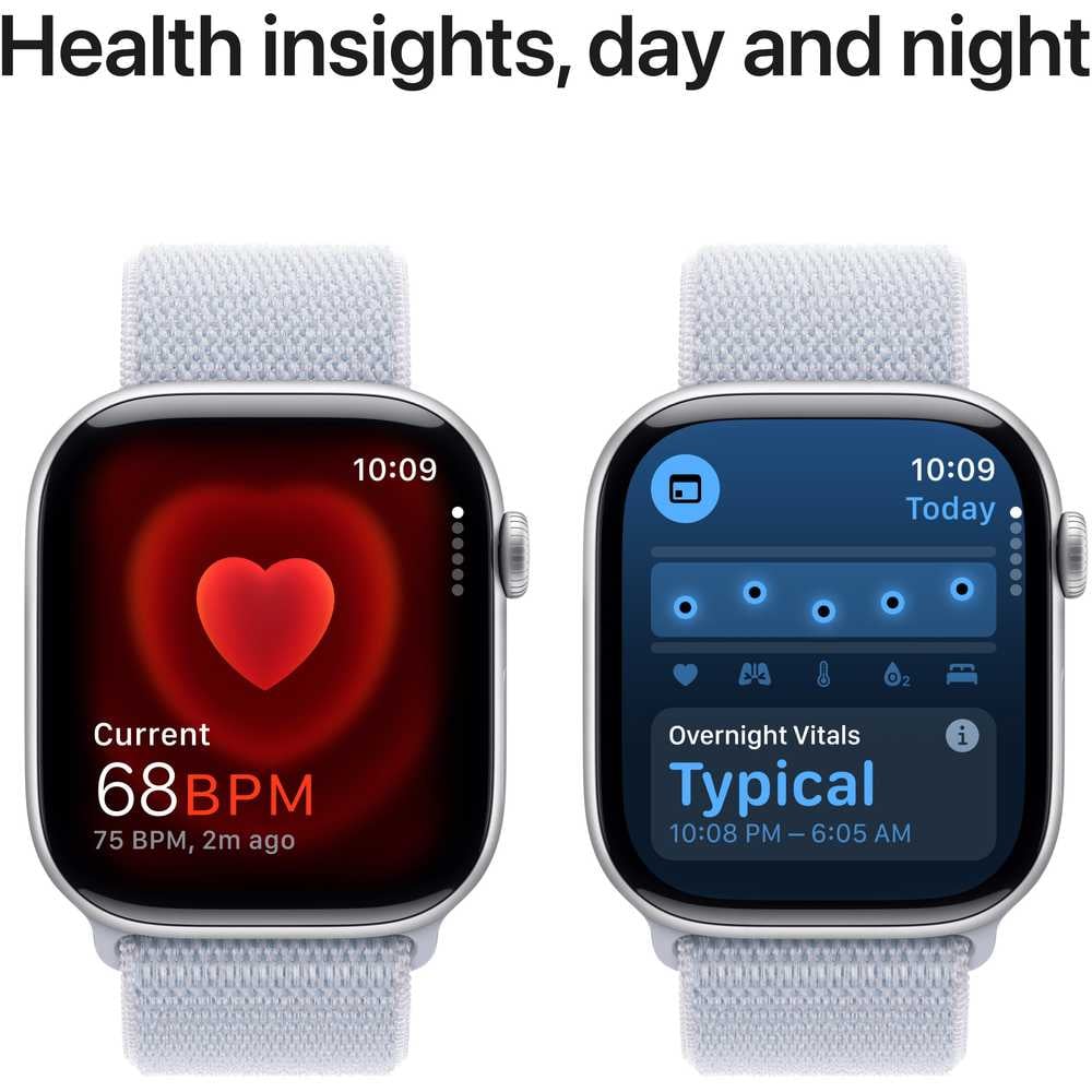 Apple Watch Series 10 GPS + Cellular 46mm – Silver Aluminum Case & Blue Cloud Sport Loop UAE