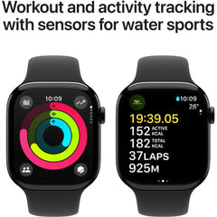 Apple Watch Series 10 GPS + Cellular 46mm – Jet Black Aluminum Case & Black Sport Band UAE