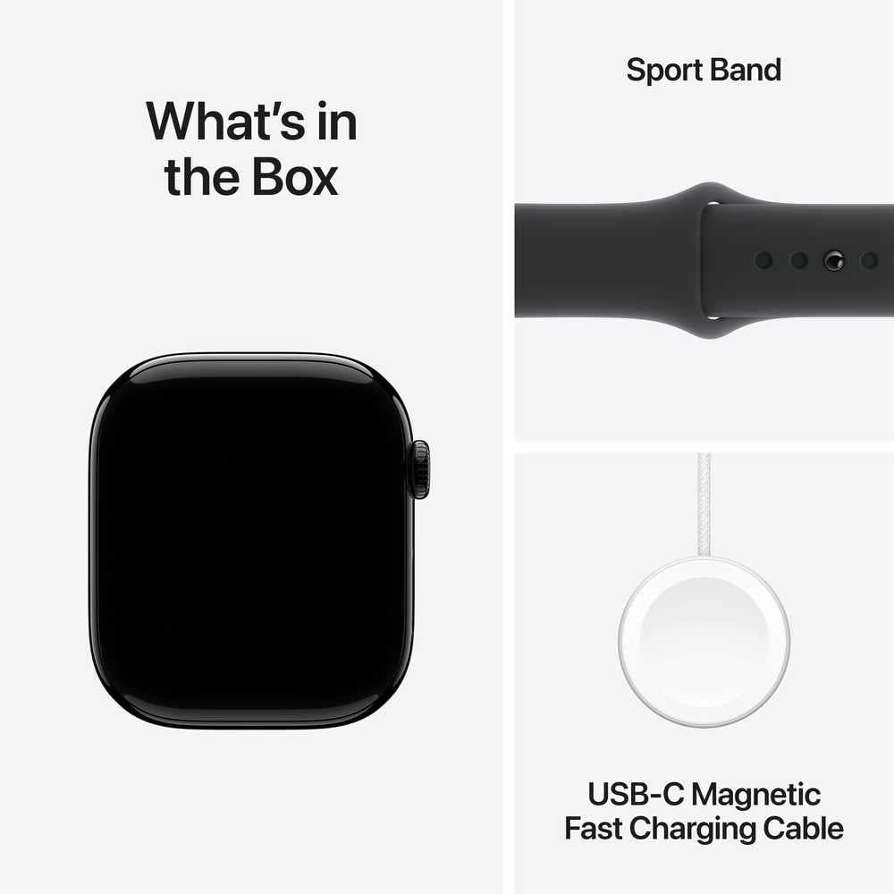 Apple Watch Series 10 GPS + Cellular 46mm – Jet Black Aluminum Case & Black Sport Band UAE