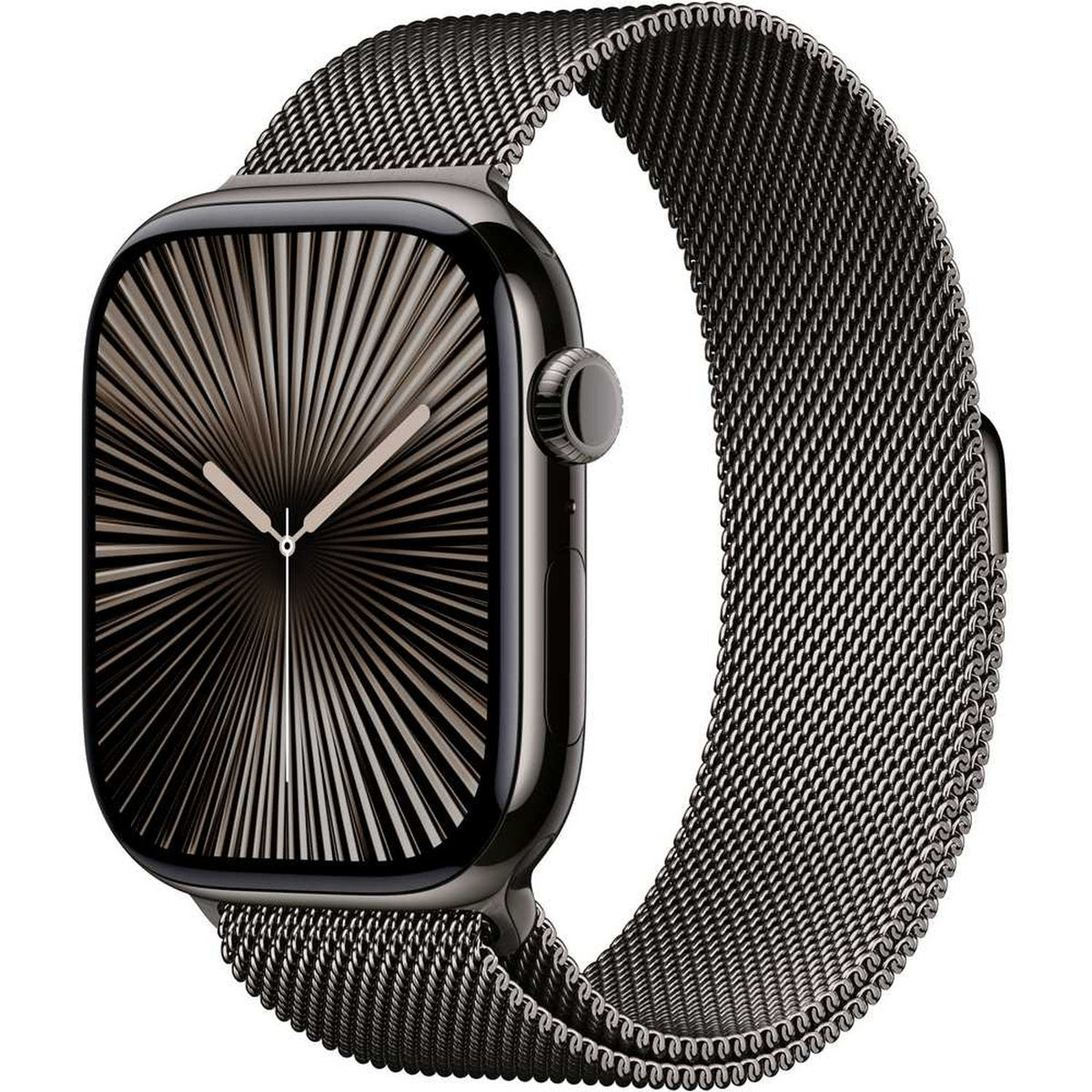 Apple Watch Series 10 GPS + Cellular 46mm – Slate Titanium Case & Black Milanese Loop S/M UAE