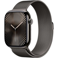 Apple Watch Series 10 GPS + Cellular 46mm – Slate Titanium Case & Black Milanese Loop S/M UAE