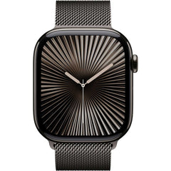 Apple Watch Series 10 GPS + Cellular 46mm – Slate Titanium Case & Black Milanese Loop S/M UAE