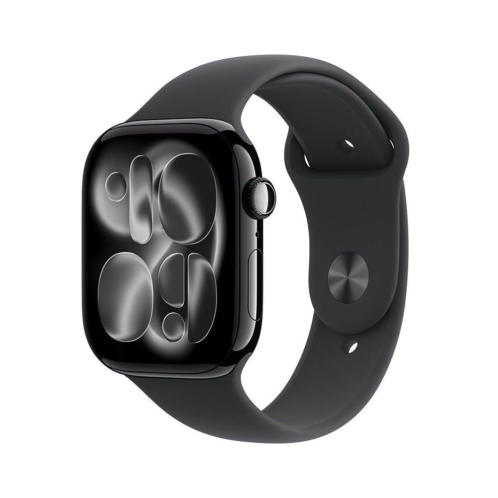 Apple Watch Series 11 (GPS) 46mm Jet Black Aluminium with Black Sport Band (M/L)