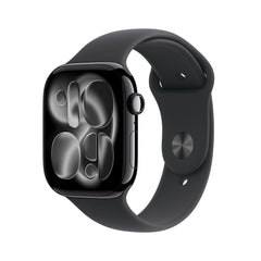 Apple Watch Series 11 (GPS) 46mm Jet Black Aluminium with Black Sport Band (M/L)