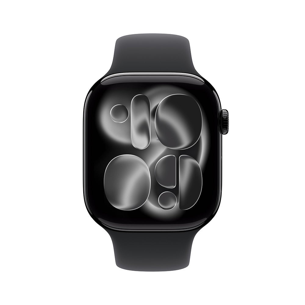 Apple Watch Series 11 (GPS) 46mm Jet Black Aluminium with Black Sport Band (M/L)