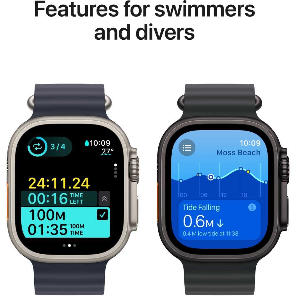 Apple Watch Ultra 2 GPS + Cellular 49mm – Black Titanium Case & Black Milanese Loop M UAE
