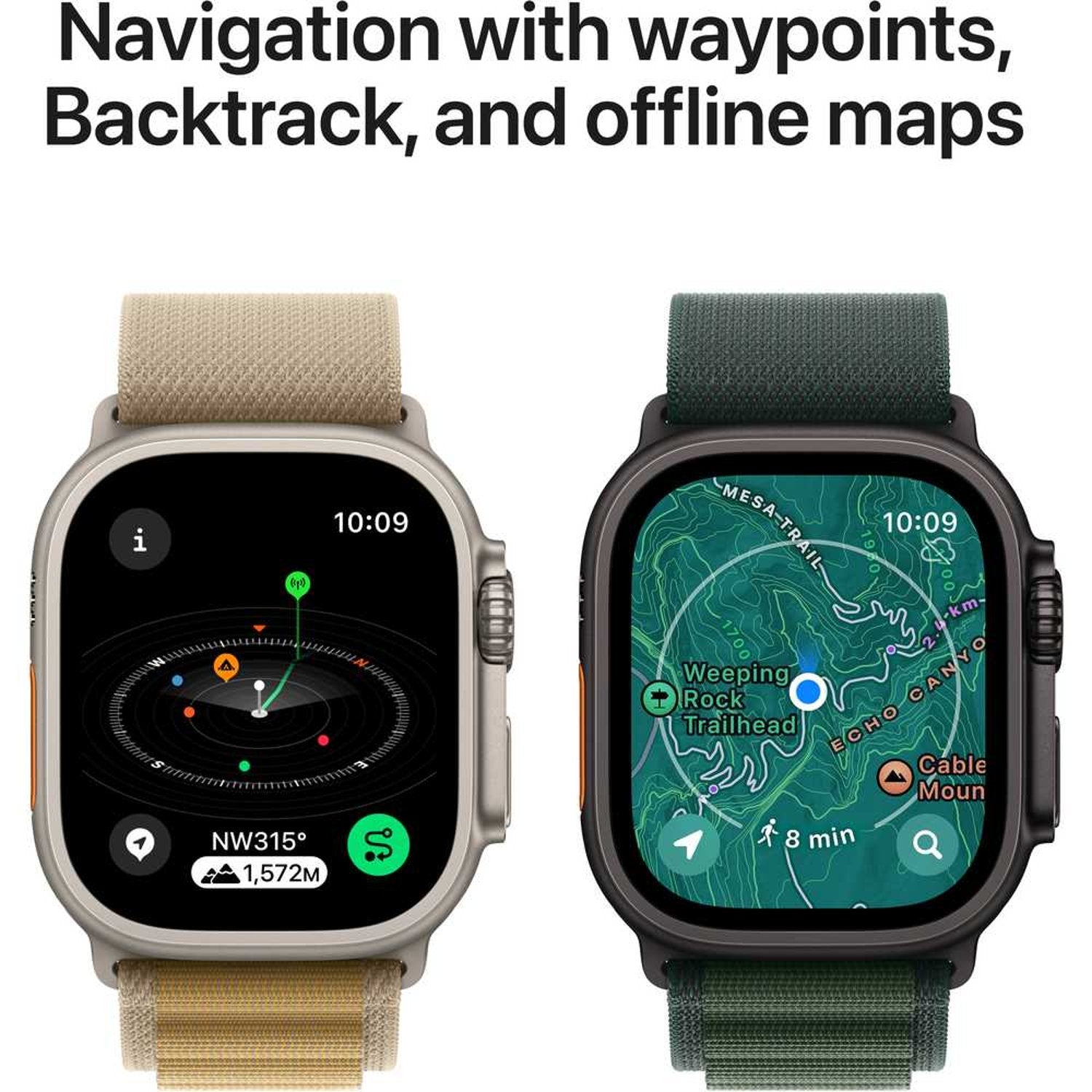 Apple Watch Ultra 2 GPS + Cellular 49mm – Black Titanium Case & Black Milanese Loop M UAE